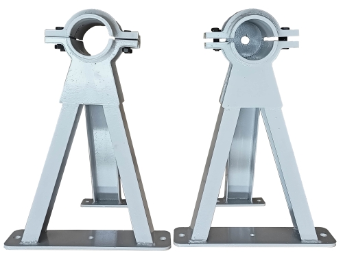 Wind turbine mast mounts for the side of the building