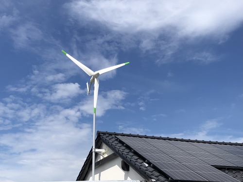 Wind turbine at the Jag-Land car service in Rudka/Pniewy
