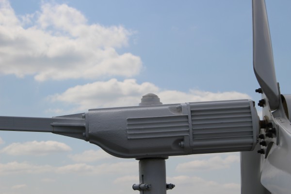 turbina wiatrowa z bliska